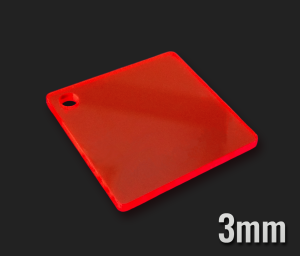 PLEXI Czerwona Fluo Grubość 3mm Cięta Na Wymiar