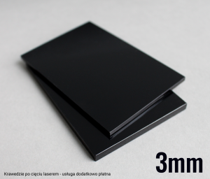 PLEXI Czarna Grubość 3mm Cięta Na Wymiar