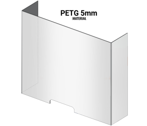 Osłona Z PETG V1 gr. 5mm 60/75/20 cm Krawędzie Bez Obróbki