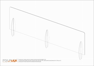 Osłona Z Plexi Drugiego Gatunku Poprodukcyjna 200 x 60 cm