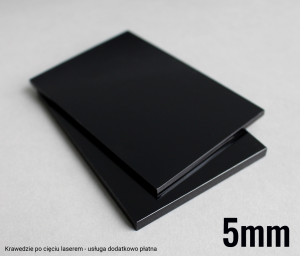 PLEXI Czarna Ekstrudowana Grubość 5mm Cięta Na Wymiar