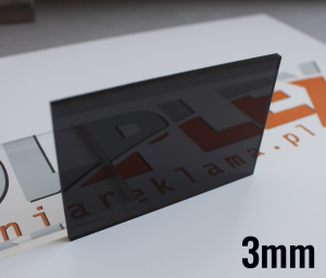 PLEXI Dymiona Na Ciemny Grafit Grubość 3mm Cięta Na Wymiar