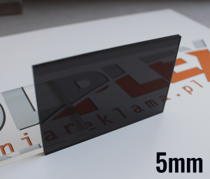 PLEXI Dymiona Na Ciemny Grafit Grubość 5mm Cięta Na Wymiar
